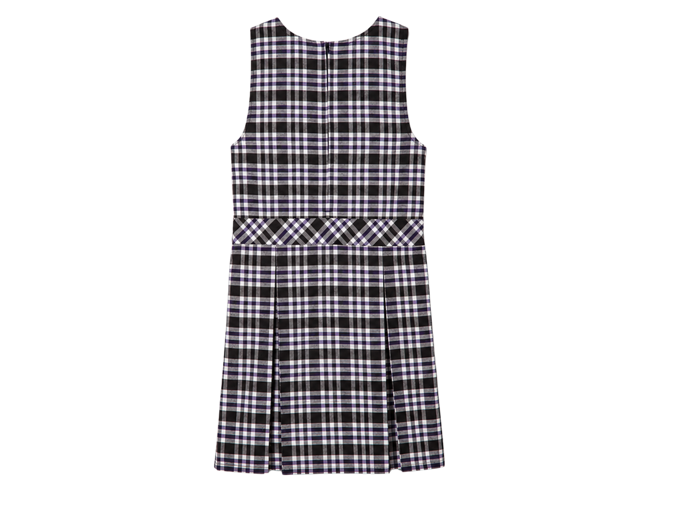School Plaid Box Pleat Jumper Black White | B2B Low MOQ Wholesale