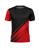 Custom Black Red Climbing Competition Team Shirt | Wholesale Club Jersey