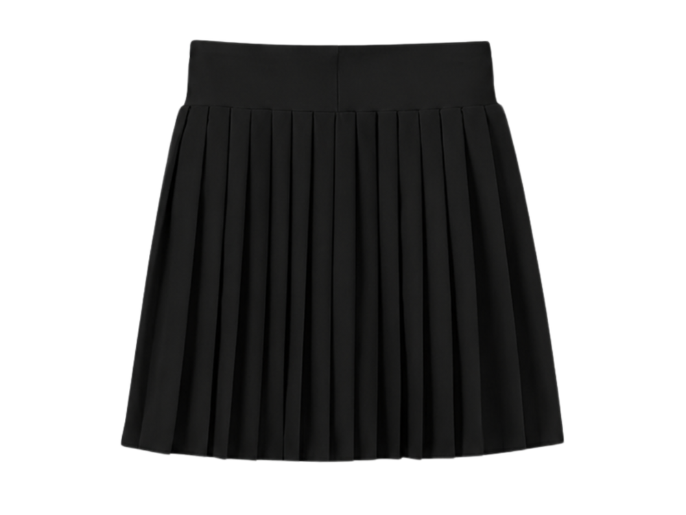 School Pleated Pull-On Skort Black | B2B Low MOQ Wholesale front design preview
