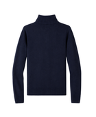 School Mock Neck Zip Front Sweater Navy Blue | B2B Low MOQ Wholesale
