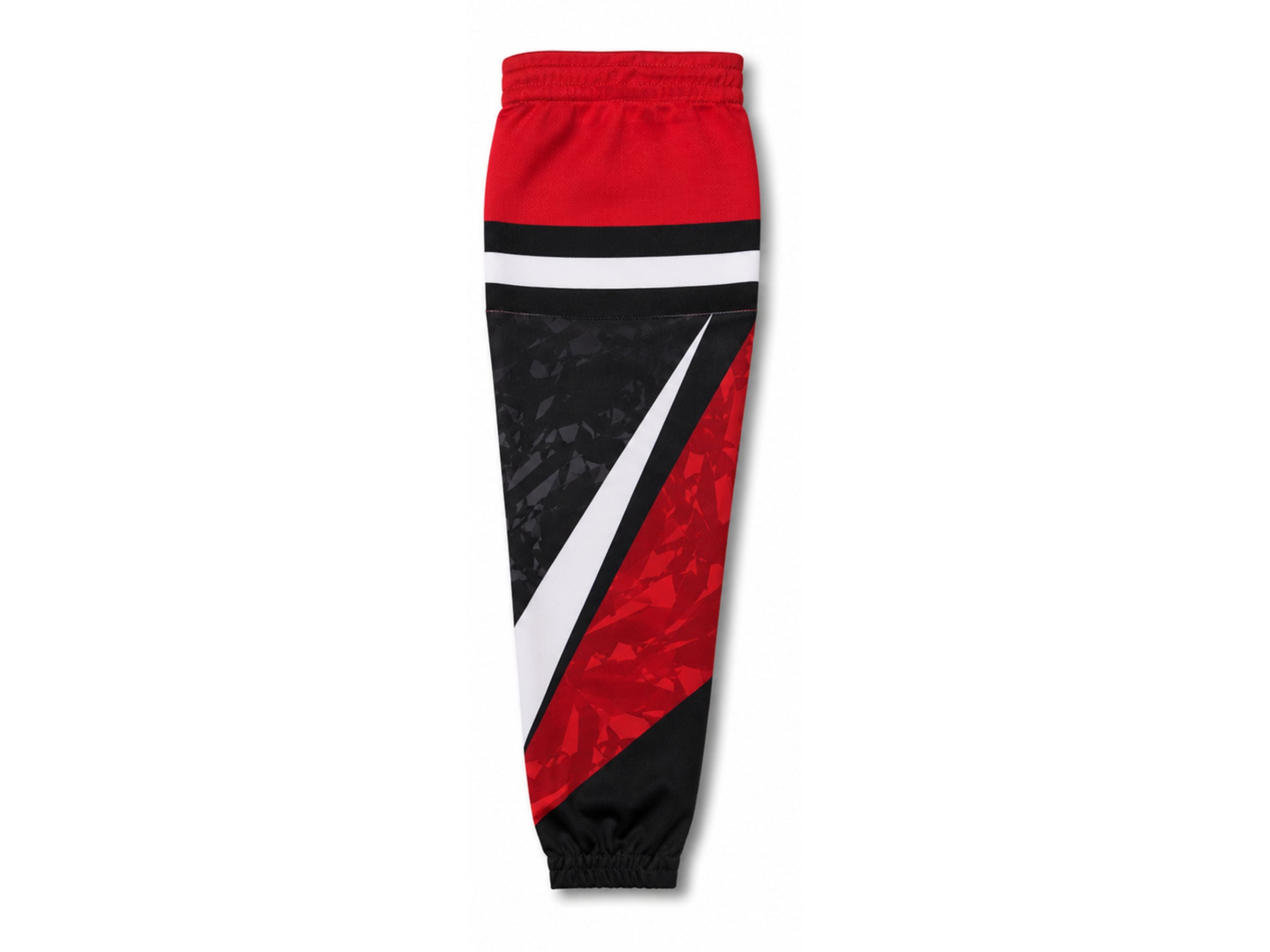 Custom Ice Hockey Socks – Black White Red Sublimated Team Hockey Socks for Wholesale Orders