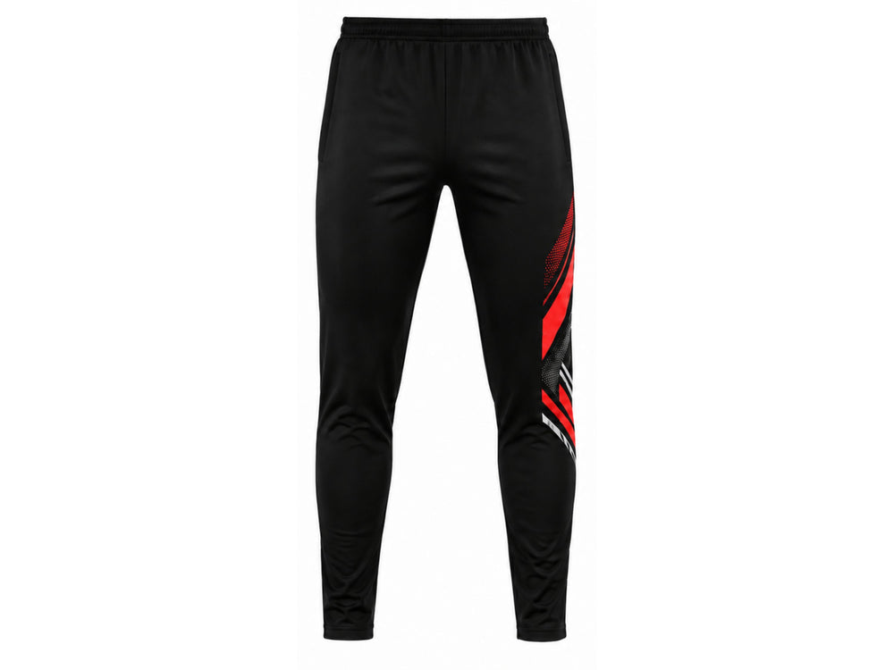 Custom Black Cricket Trouser – Sublimated Slim Fit Team Pants for Bulk Orders front design preview