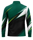 Custom Handball Quarter Zip Top – Green Black Warmup Teamwear for Wholesale Buyers
