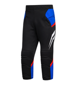 Custom Black Soccer Trousers with Blue Red Panels | Wholesale Team Training Pants