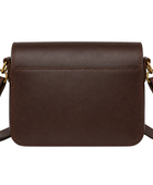 B2B Hunting Leather Cartridge Shoulder Bag Dark Chocolate Brown