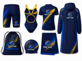 Custom Full Swim Team Package – Navy Yellow Wholesale Swim Kit