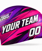 Custom Swim Cap – Purple Pink Wholesale Swim Team Cap