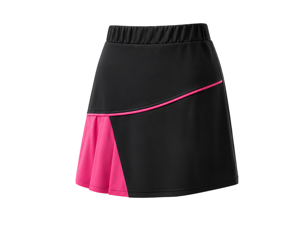Custom Black Pink Women’s Badminton Skort Wholesale Teamwear front design preview