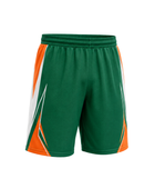 Custom Lacrosse Shorts – Green & Orange Performance Shorts, Wholesale Bulk, Low MOQ, Team Uniform
