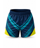 Navy Teal Yellow Corn Hole Shorts – Wholesale Bulk Team Shorts, Low MOQ Custom Sportswear