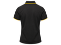 Ladies Contrast Pique Polo Shirt Black and Yellow | B2B Low MOQ Hospitality Workwear Manufacturer