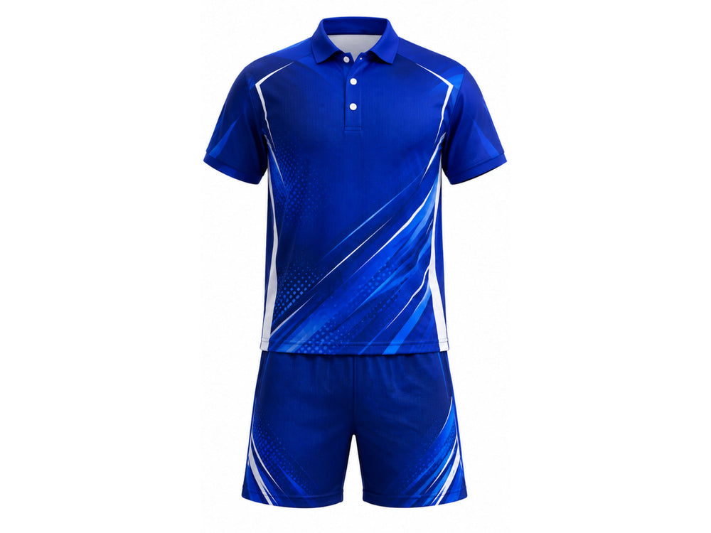 Custom Badminton Uniform Blue Team Set Wholesale Low MOQ front design preview