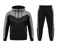 Custom Black & Grey Basketball Warmup Track Suit | Wholesale Team Jacket and Pants