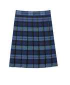 School At-The-Knee Plaid Pleated Skirt Navy Royal Blue Green | B2B Low MOQ Wholesale