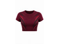 Wholesale Burgundy Powerlifting Crop Jersey – Bulk, Low MOQ, Team Strength Training Top