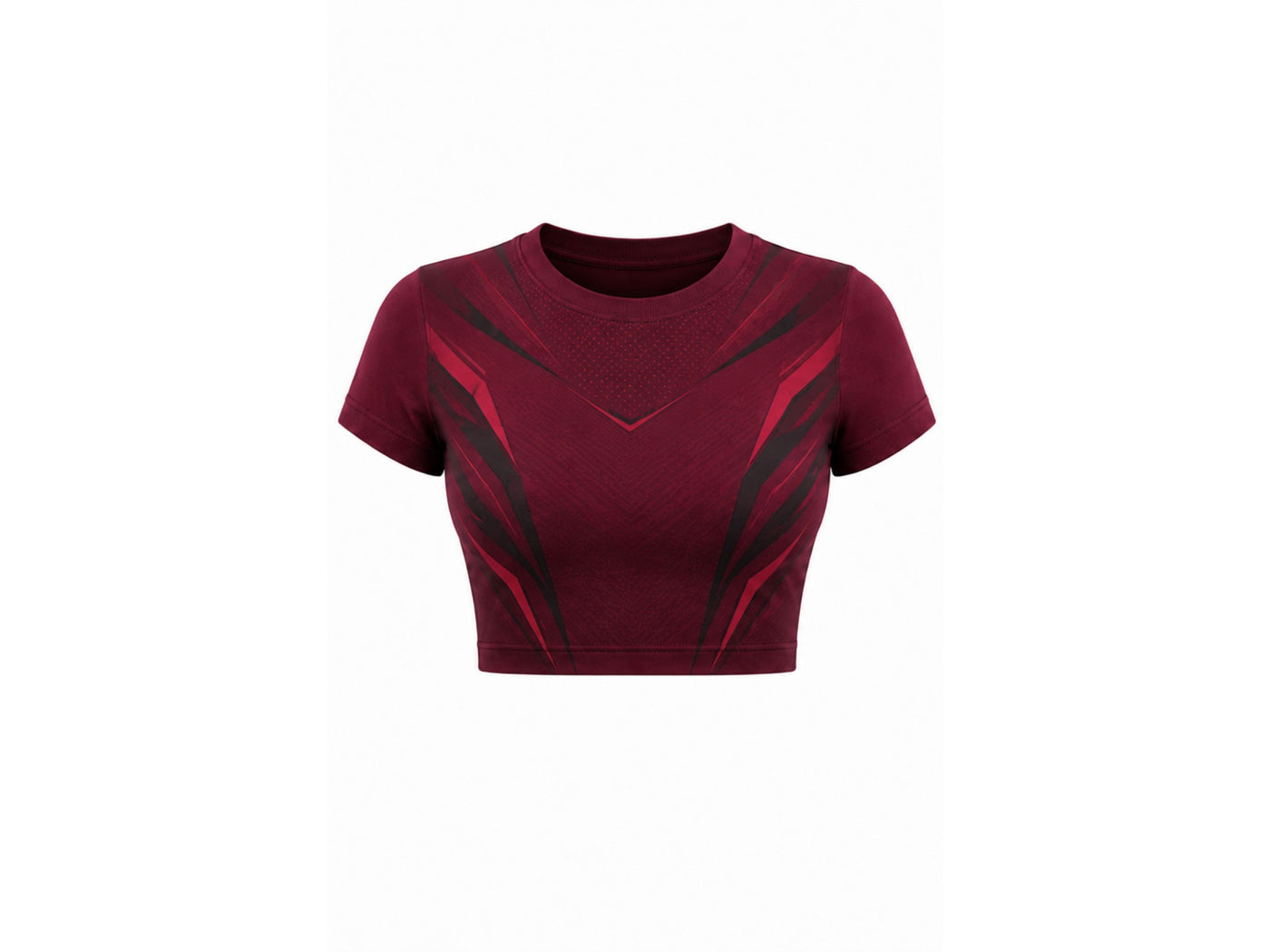 Wholesale Burgundy Powerlifting Crop Jersey – Bulk, Low MOQ, Team Strength Training Top