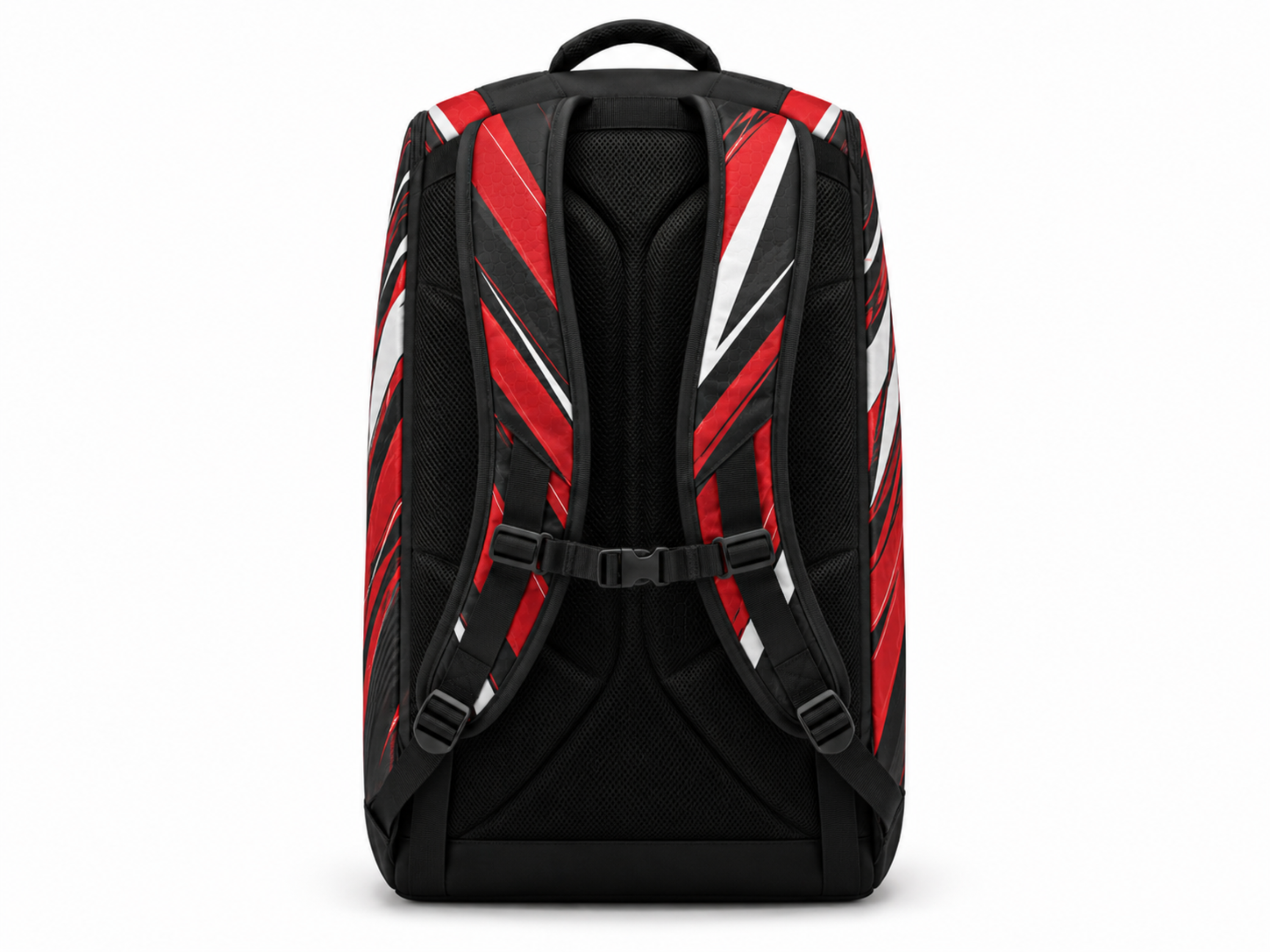 Custom Padel Racket Backpack – Black Red Wholesale Team Bag