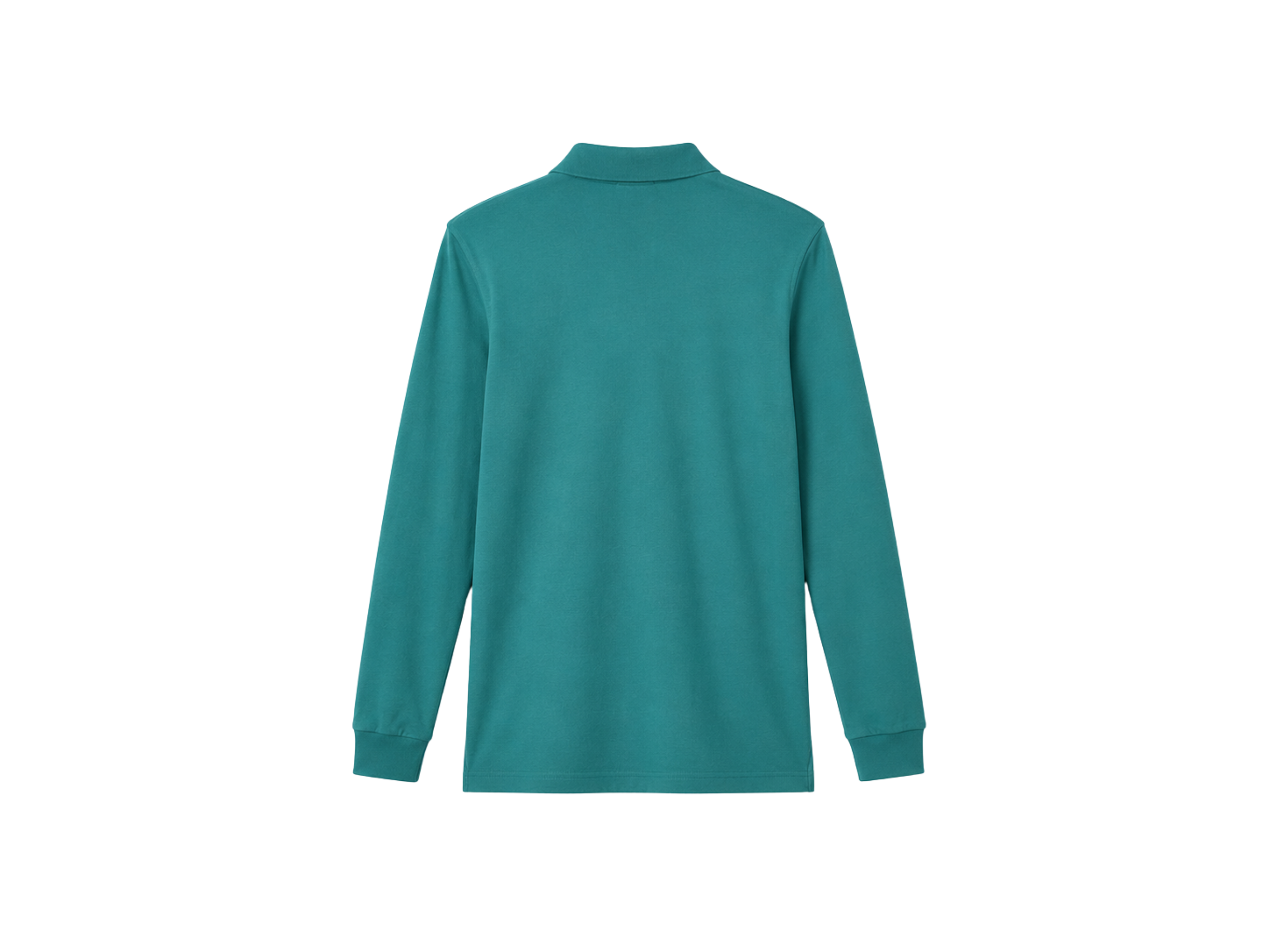Custom School Uniform Long Sleeve Polo Shirt Teal Green B2B