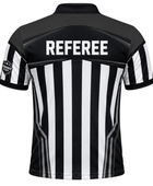 Custom Ping Pong Referee Polo – Black White Striped Tournament Shirt for Wholesale Buyers