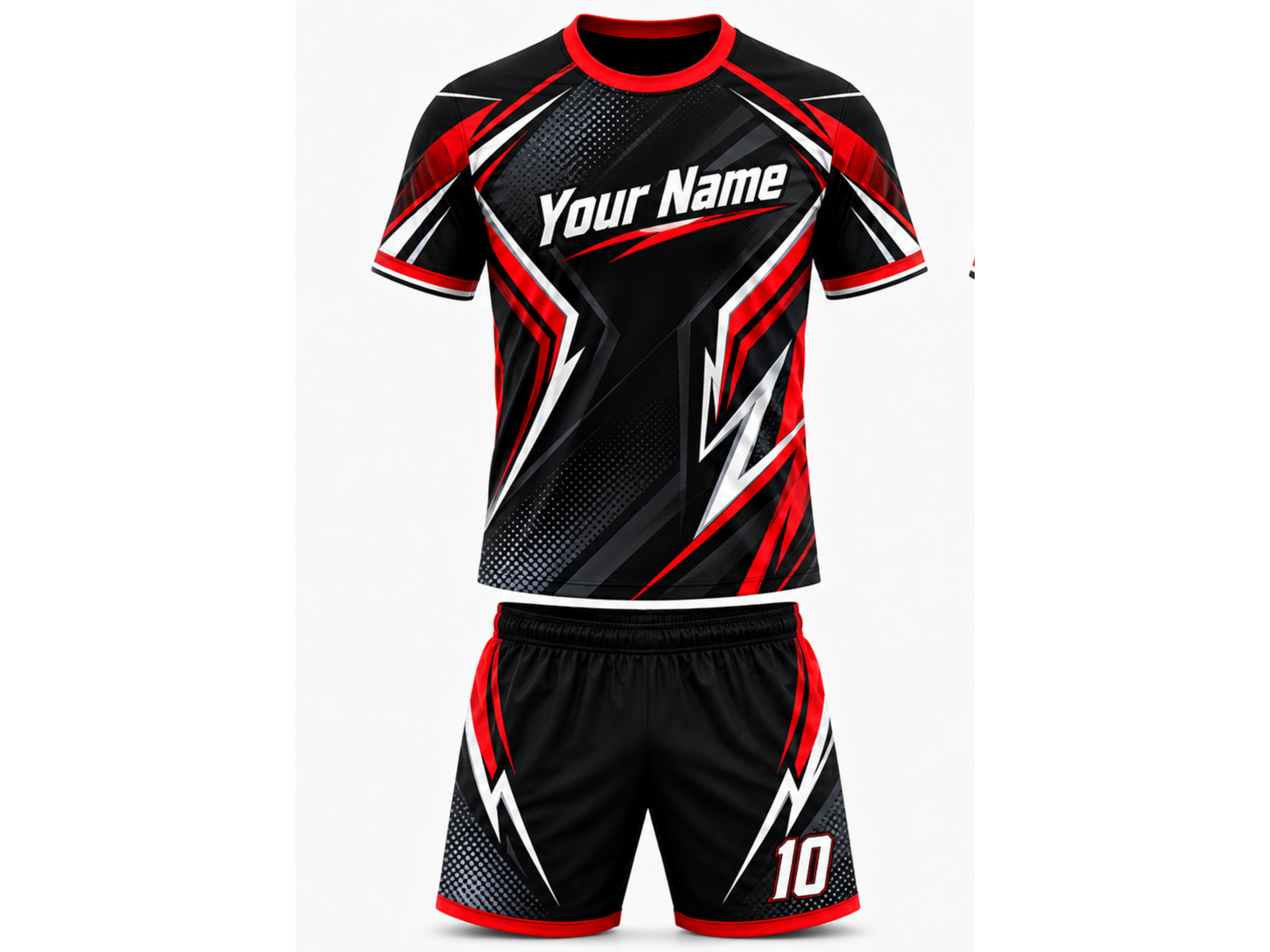 Red & Black Chase Tag Uniform – Wholesale Performance Team Uniform, Low MOQ, Bulk Training Kit