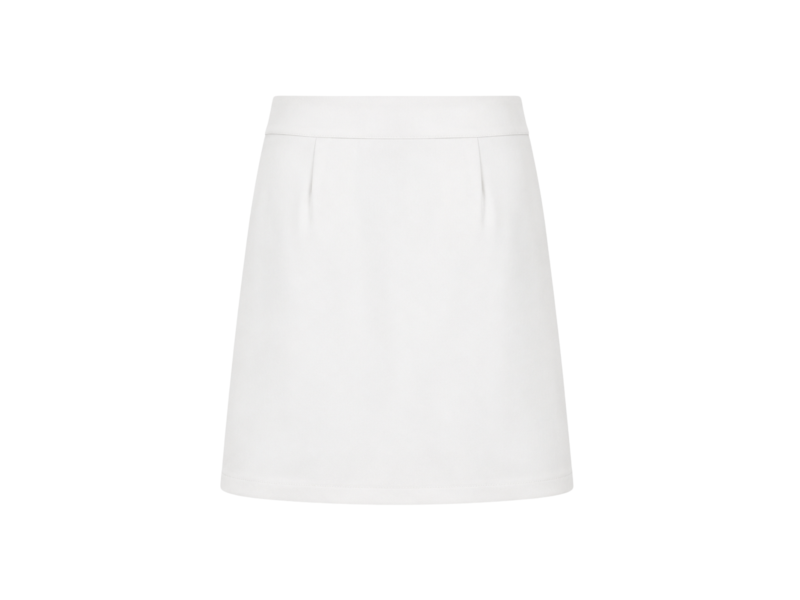 School Above-The-Knee Front Pleated Skirt with Tabs White | B2B Low MOQ Wholesale