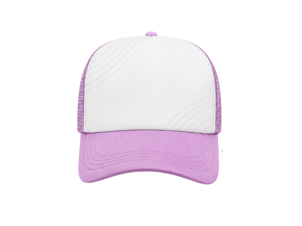 Custom B2B Disc Golf Cap Lilac White B2B Wholesale Team Headwear front design preview