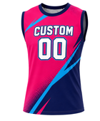 Custom Pink Navy Soccer Vest | Wholesale Sleeveless Team Training Jersey