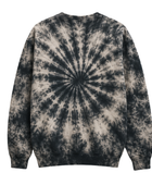 Tie Dye Crewneck Sweatshirt Black and Grey Spiral Design | B2B Low MOQ