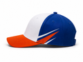 Custom White Blue Orange Baseball Cap | Wholesale Team Hat for Bulk Orders and Private Label