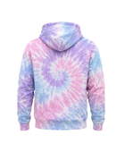 Tie Dye Pullover Hoodie Pastel Pink Lavender Blue and White Spiral Design | B2B Low MOQ