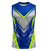 Wholesale Blue,grey & Neon Green Flag Football Jersey Bulk Custom Team Uniform, Low MOQ, Performance Sportswear