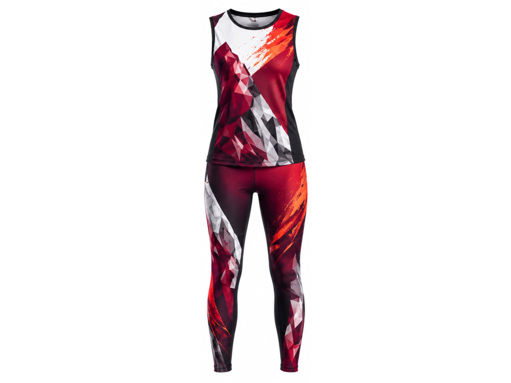Custom Red Gradient Climbing Uniform Team Set Bulk Orders Low MOQ Personalized Name & Number front design preview