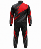 Custom Black Red Teqball Warm-Up Set – Wholesale Tracksuit