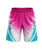 Flag Football pink, white and teal Shorts Set Performance Team Uniform, Custom Bulk/Wholesale, Low MOQ