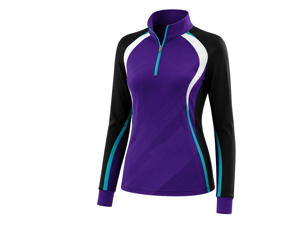 Custom Purple Volleyball Warm-Up Jacket – Wholesale Team Training Jacket front design preview