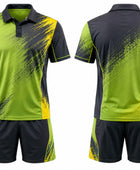 Lime & Black Padel Uniform – Team Performance Jersey & Shorts, Wholesale Bulk, Low MOQ