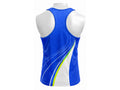 Custom Track & Field Running Singlet | Wholesale Athletics Vest | Blue White Green | Apparels Bridge