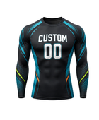 Custom Black Soccer Compression Shirt | Wholesale Long Sleeve Team Base Layer