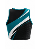 Custom Cheer-Leading Jersey Teal/White/Black Low MOQ Wholesale Fully Customizable Team Uniform