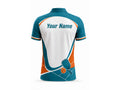 Custom Pickleball Jersey | Wholesale Pickleball Team Polo | Teal White Orange | Apparels Bridge