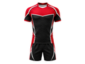 Custom Red Black Rugby Sevens Kit | Wholesale Rugby 7s Uniform Set for Bulk Orders