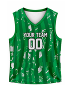 Green Custom Basketball Sublimated Jersey – Wholesale Bulk Team Kit, Low MOQ, B2B Performance Apparel