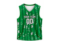 Green Custom Basketball Sublimated Jersey – Wholesale Bulk Team Kit, Low MOQ, B2B Performance Apparel