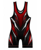 Red & Black Wrestling Uniform – Performance Team Singlet, Wholesale Bulk, Low MOQ
