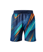 Blue, Teal & Orange Ping Pong Shorts – Team Table Tennis Performance Wear, Wholesale Bulk, Low MOQ
