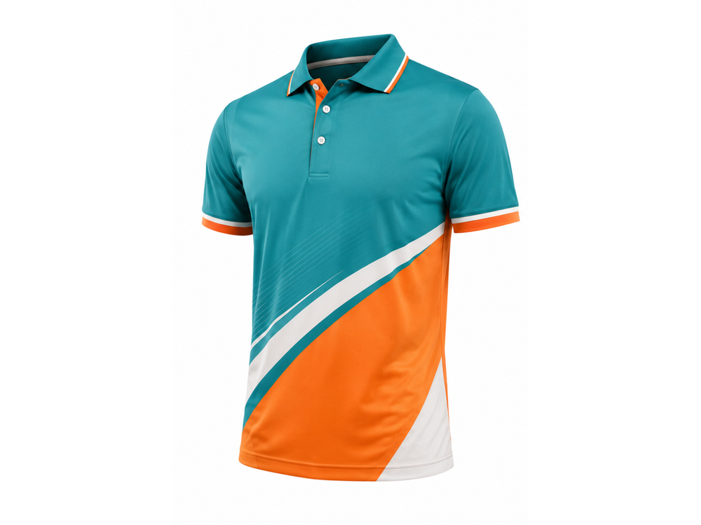 Golf Jersey Teal Wholesale B2B  Bulk Team Polo Low MOQ front design preview