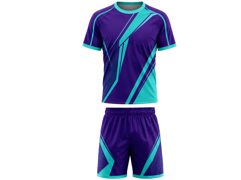 Purple & Teal ESports Uniform – Team Gaming Performance Jersey & Shorts, Wholesale Bulk, Low MOQ front design preview