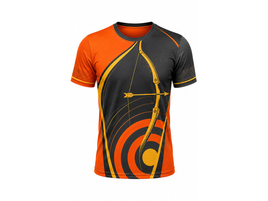 Black & Orange Archery Jersey – Wholesale Team Jersey, Low MOQ, Bulk Performance Sportswear design preview