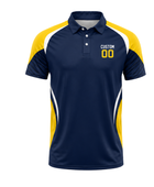 Custom Navy Yellow Rugby Training Polo | Wholesale Practice Shirt for Clubs and Bulk Orders