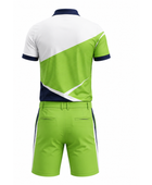 White & Green Golf Uniform – Wholesale Short-Sleeve Polo & Shorts, Customizable, Low MOQ, Fast Mockup